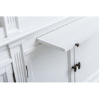 Bücherregal Melena del Sur - 400x43x240H cm - 20 Fachböden - 2 ausziehbare Fachböden - 8 geschlossene Flügeltüren - verstellbare Fachböden