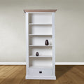 Bücherregal Sara 05 - 100x46x206H cm - Rahmen aus Eiche - 4 Fachböden - 1 Schublade mit Soft-Close
