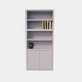 Bücherregal / Regalschrank Stellenbosch - 100x40x220H cm - schlankes Design -2 grifflose Türen - offene Regale