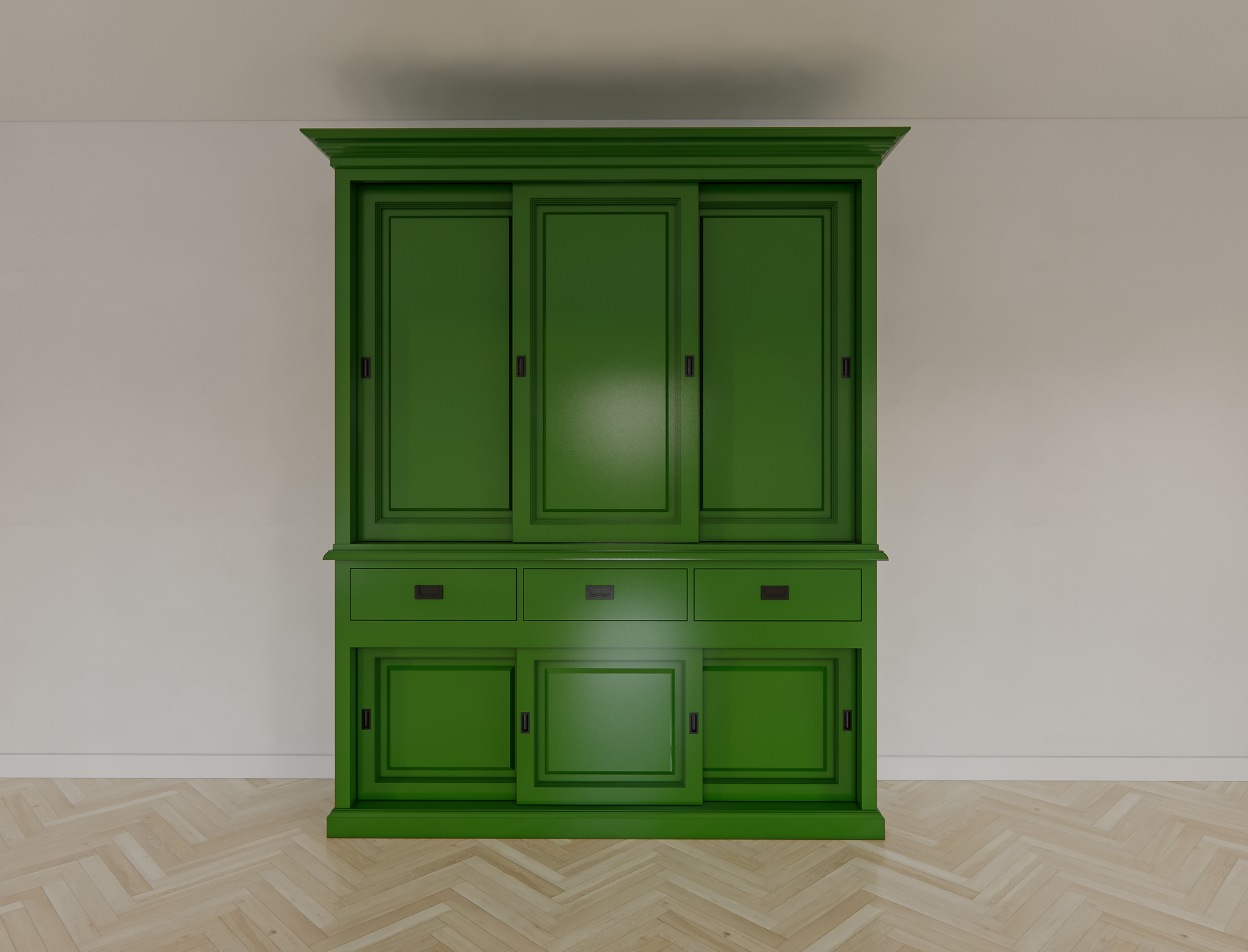 Buffetschrank Buenos Aires - 180x50x230H cm - geschlossene Türen - 6 Schiebetüren - 3 Soft-Close-Schubladen