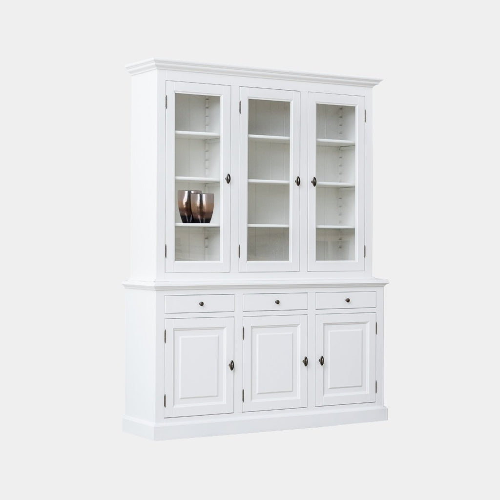 Buffetschrank Santa Fe - 177x45x230H cm - 3 Vitrinentüren mit Scharnieren - 3 Schubladen mit Soft Close - 3 geschlossene Türen mit Scharnieren - 8 Einlegeböden - verstellbare Einlegeböden