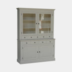 Buffetschrank Santa Monica - 145x45x215H cm - 2 Vitrinentüren mit Scharnieren - 9 Schubladen - 2 geschlossene Türen mit Scharnieren