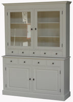 Buffetschrank Santa Monica - 145x45x215H cm - 2 Vitrinentüren mit Scharnieren - 9 Schubladen - 2 geschlossene Türen mit Scharnieren