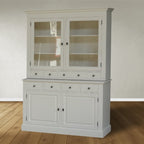 Buffetschrank Santa Monica - 145x45x215H cm - 2 Vitrinentüren mit Scharnieren - 9 Schubladen - 2 geschlossene Türen mit Scharnieren