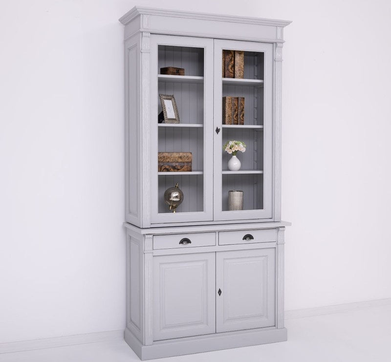 Buffetschrank Antwerpen - 130x50x240(H) cm - Vitrinentüren und geschlossene Türen