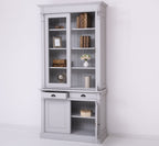 Buffetschrank Antwerpen - 130x50x240(H) cm - Vitrinentüren und geschlossene Türen