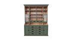 Buffetschrank Korfu - 200x40x240H cm - Innenausstattung aus Kiefernholz - 12 Schubladen mit Soft Close - 2 Vitrinentüren - 2 geschlossene Türen - offene Fächer