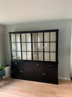 Buffetschrank Montana 04 - 220x46x220H cm - 4 Stahltüren - schlankes Design - schwarze Griffe - 4 Schubladen mit Soft Close