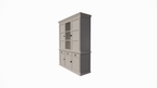 Buffetschrank Richland - 170x51x220H cm - geschlossene Türen im Oberschrank - 6 Flügeltüren - 3 Soft-Close-Schubladen - Landhausstil