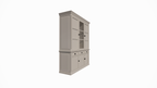 Buffetschrank Richland - 170x51x220H cm - geschlossene Türen im Oberschrank - 6 Flügeltüren - 3 Soft-Close-Schubladen - Landhausstil