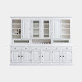 Buffetschrank Capri - 300x45x230H cm - 2 Schranktüren - 8 geschlossene Flügeltüren - 2 Klappen - 6 Schubladen - mit Weinregal - verstellbare Einlegeböden