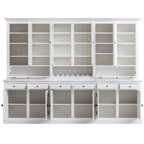 Buffetschrank Capri - 300x45x230H cm - 2 Schranktüren - 8 geschlossene Flügeltüren - 2 Klappen - 6 Schubladen - mit Weinregal - verstellbare Einlegeböden