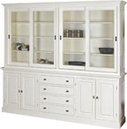 Buffetschrank Gare du Nord - 240x45x220H cm - 4 Glasschiebetüren - 4 geschlossene Flügeltüren - 4 Soft-Close-Schubladen