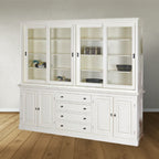 Buffetschrank Gare du Nord - 240x45x220H cm - 4 Glasschiebetüren - 4 geschlossene Flügeltüren - 4 Soft-Close-Schubladen