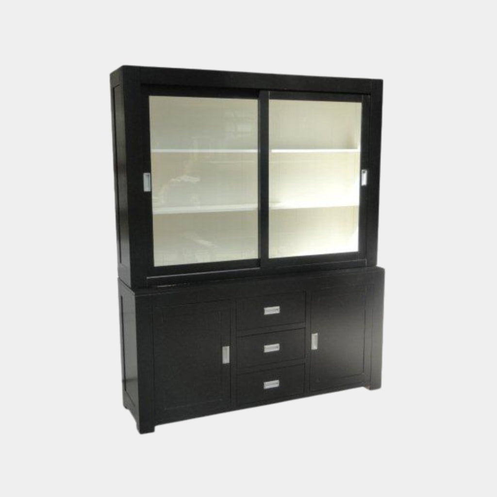 Buffetschrank Hawai - 180x50x220H cm - schlankes Design - 2 Schiebetüren - 3 Soft-Close-Schubladen - 2 Flügeltüren
