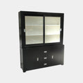 Buffetschrank Hawai - 180x50x220H cm - schlankes Design - 2 Schiebetüren - 3 Soft-Close-Schubladen - 2 Flügeltüren
