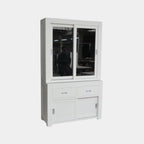 Buffetschrank Hawai 02 - 130x50x220H cm - schlankes Design - 4 Schiebetüren - 2 Soft-Close-Schubladen