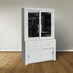 Buffetschrank Hawai 02 - 130x50x220H cm - schlankes Design - 4 Schiebetüren - 2 Soft-Close-Schubladen