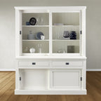 Buffetschrank Island 01 -160x50x220H cm - schlankes Design - 2 Schranktüren - 2 Schubladen - 2 geschlossene Schiebetüren