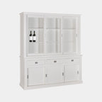 Buffetschrank Island 02 - 200x50x220H cm - schlankes Design - 3 Schrankschiebetüren - 3 Schubladen - 3 geschlossene Schiebetüren