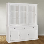 Buffetschrank Island 02 - 200x50x220H cm - schlankes Design - 3 Schrankschiebetüren - 3 Schubladen - 3 geschlossene Schiebetüren