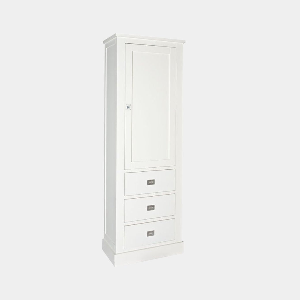 Buffetschrank Island 08 - 75x40x215H cm - 1 geschlossene Flügeltür - 3 Soft-Close-Schubladen