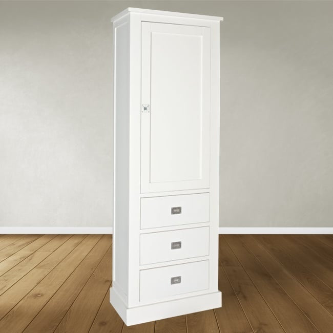 Buffetschrank Island 08 - 75x40x215H cm - 1 geschlossene Flügeltür - 3 Soft-Close-Schubladen