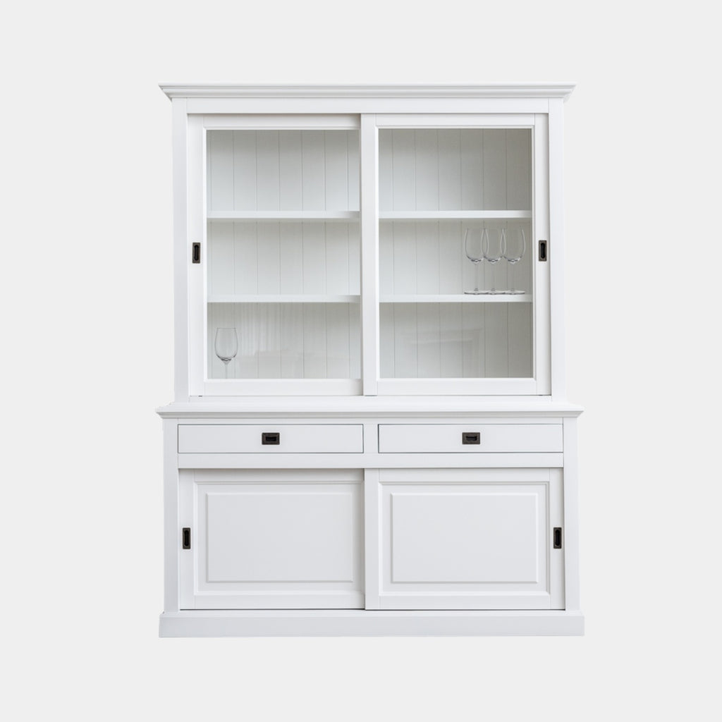 Buffetschrank Kolumbien - 177x50x230H cm - 2 Glasschiebetüren - 2 Soft-Close-Schubladen - 2 geschlossene Schiebetüren