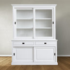 Buffetschrank Kolumbien - 177x50x230H cm - 2 Glasschiebetüren - 2 Soft-Close-Schubladen - 2 geschlossene Schiebetüren