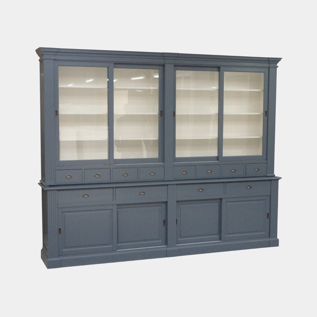 Buffetschrank Le grand st Tropez - 300x50x240H cm - Zerlegbar - 4 Schiebetüren in der Vitrine - 8 kleine Schubladen - 4 große Schubladen mit Soft Close - 4 geschlossene Schiebetüren