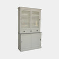 Buffetschrank Lin 02 - 130x48x220H cm - 4 Schiebetüren - 3 Soft-Close-Schubladen - optionaler vergrauter Zwischenboden