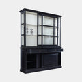 Buffetschrank Miami beach - 200x53x218H cm - 2 Schiebetüren - 2 Schubladen - 2 geschlossene Schiebetüren - Glasseiten