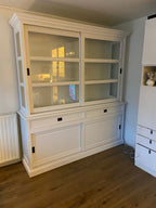 Buffetschrank Miami beach - 200x53x218H cm - 2 Schiebetüren - 2 Schubladen - 2 geschlossene Schiebetüren - Glasseiten