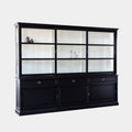 Buffetschrank Miami Beach - 300x53x218H cm - Glasseiten - 3 Glasschiebetüren - 3 Soft-Close-Schubladen - 3 geschlossene Schiebetüren