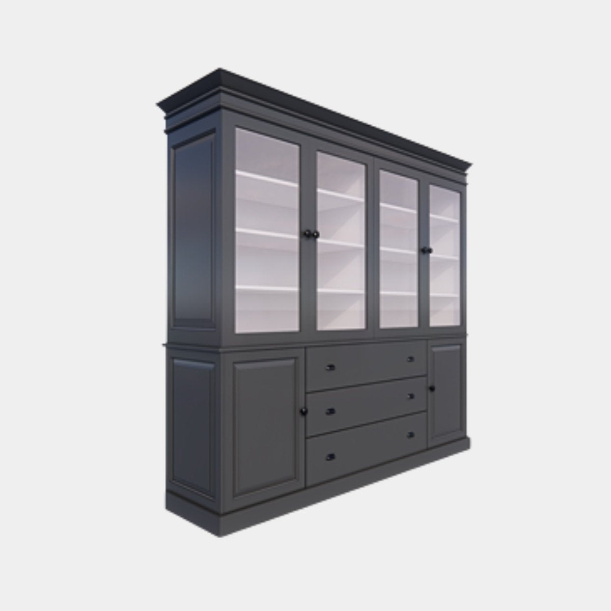 Buffetschrank Pour Moi - 220x50x220H cm - 6 Flügeltüren - 3 Soft-Close-Schubladen