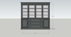 Buffetschrank Pour Moi - 220x50x220H cm - 6 Flügeltüren - 3 Soft-Close-Schubladen