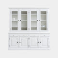 Buffetschrank Santa Barbara - 230x45x230H cm - 4 Vitrinentüren mit Scharnieren - 4 Schubladen mit Soft Close - 4 geschlossene Türen mit Scharnieren - verstellbare Einlegeböden