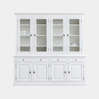 Buffetschrank Santa Barbara - 230x45x230H cm - 4 Vitrinentüren mit Scharnieren - 4 Schubladen mit Soft Close - 4 geschlossene Türen mit Scharnieren - verstellbare Einlegeböden