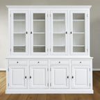 Buffetschrank Santa Barbara - 230x45x230H cm - 4 Vitrinentüren mit Scharnieren - 4 Schubladen mit Soft Close - 4 geschlossene Türen mit Scharnieren - verstellbare Einlegeböden