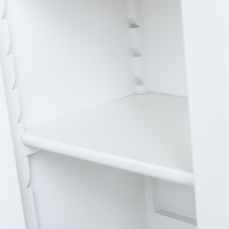Buffetschrank Santa Barbara - 230x45x230H cm - 4 Vitrinentüren mit Scharnieren - 4 Schubladen mit Soft Close - 4 geschlossene Türen mit Scharnieren - verstellbare Einlegeböden