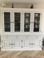 Buffetschrank Santa Barbara - 230x45x230H cm - 4 Vitrinentüren mit Scharnieren - 4 Schubladen mit Soft Close - 4 geschlossene Türen mit Scharnieren - verstellbare Einlegeböden
