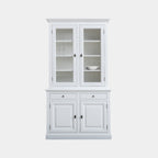 Buffetschrank Santa Lucia - 126x50x230H cm - 2 Vitrinentüren mit Scharnieren - 2 Schubladen mit Soft Close - 2 Türen mit Scharnieren - 4 Einlegeböden - verstellbare Einlegeböden