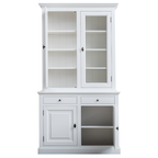 Buffetschrank Santa Lucia - 126x50x230H cm - 2 Vitrinentüren mit Scharnieren - 2 Schubladen mit Soft Close - 2 Türen mit Scharnieren - 4 Einlegeböden - verstellbare Einlegeböden