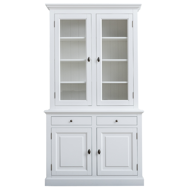 Buffetschrank Santa Lucia - 126x50x230H cm - 2 Vitrinentüren mit Scharnieren - 2 Schubladen mit Soft Close - 2 Türen mit Scharnieren - 4 Einlegeböden - verstellbare Einlegeböden