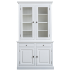 Buffetschrank Santa Lucia - 126x50x230H cm - 2 Vitrinentüren mit Scharnieren - 2 Schubladen mit Soft Close - 2 Türen mit Scharnieren - 4 Einlegeböden - verstellbare Einlegeböden
