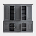 Buffetschrank Santa Maria - 260x45x230H cm - geschlossene Türen im Oberschrank - 10 Flügeltüren - 5 Soft-Close-Schubladen - verstellbare Einlegeböden