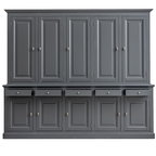 Buffetschrank Santa Maria - 260x45x230H cm - geschlossene Türen im Oberschrank - 10 Flügeltüren - 5 Soft-Close-Schubladen - verstellbare Einlegeböden