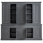 Buffetschrank Santa Maria - 260x45x230H cm - geschlossene Türen im Oberschrank - 10 Flügeltüren - 5 Soft-Close-Schubladen - verstellbare Einlegeböden