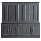 Buffetschrank Santa Maria - 260x45x230H cm - geschlossene Türen im Oberschrank - 10 Flügeltüren - 5 Soft-Close-Schubladen - verstellbare Einlegeböden