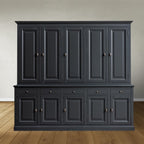 Buffetschrank Santa Maria - 260x45x230H cm - geschlossene Türen im Oberschrank - 10 Flügeltüren - 5 Soft-Close-Schubladen - verstellbare Einlegeböden